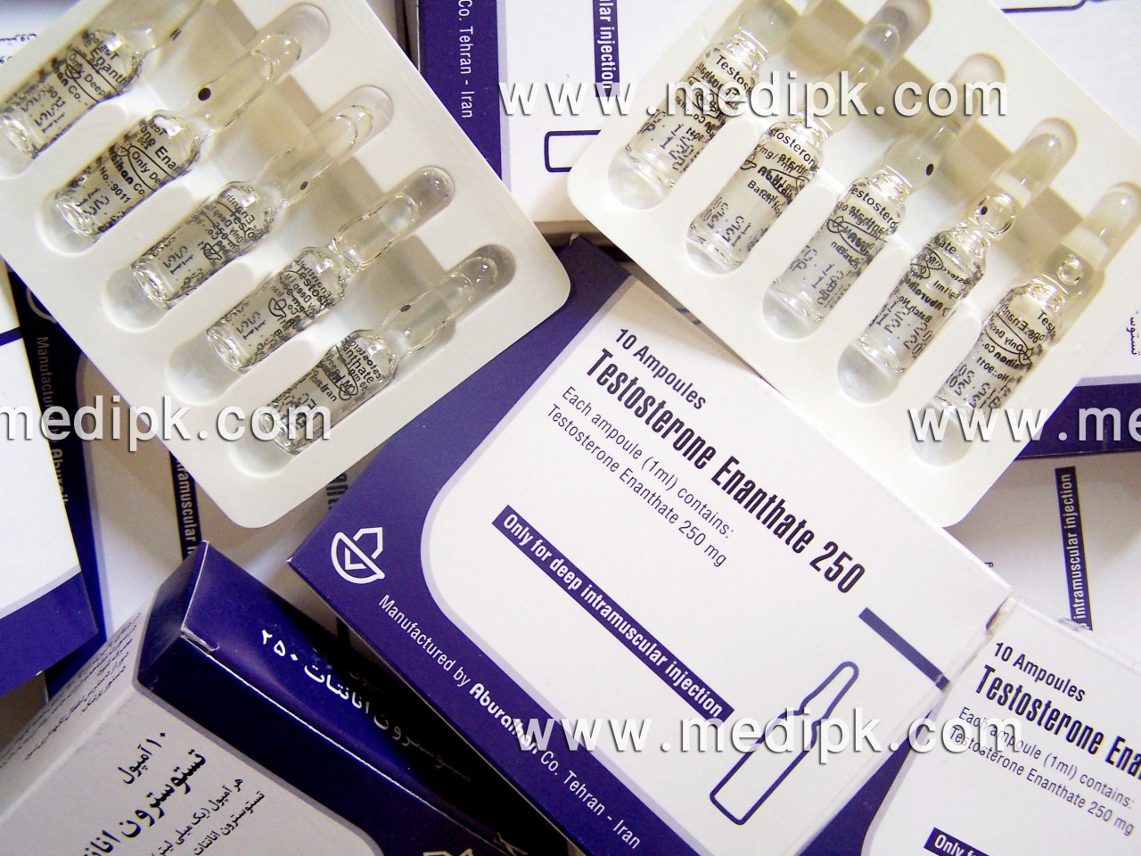 Testosterone Enanthate 250 mg by Aburaihan Tehran - Iran 1 ml / Amp
