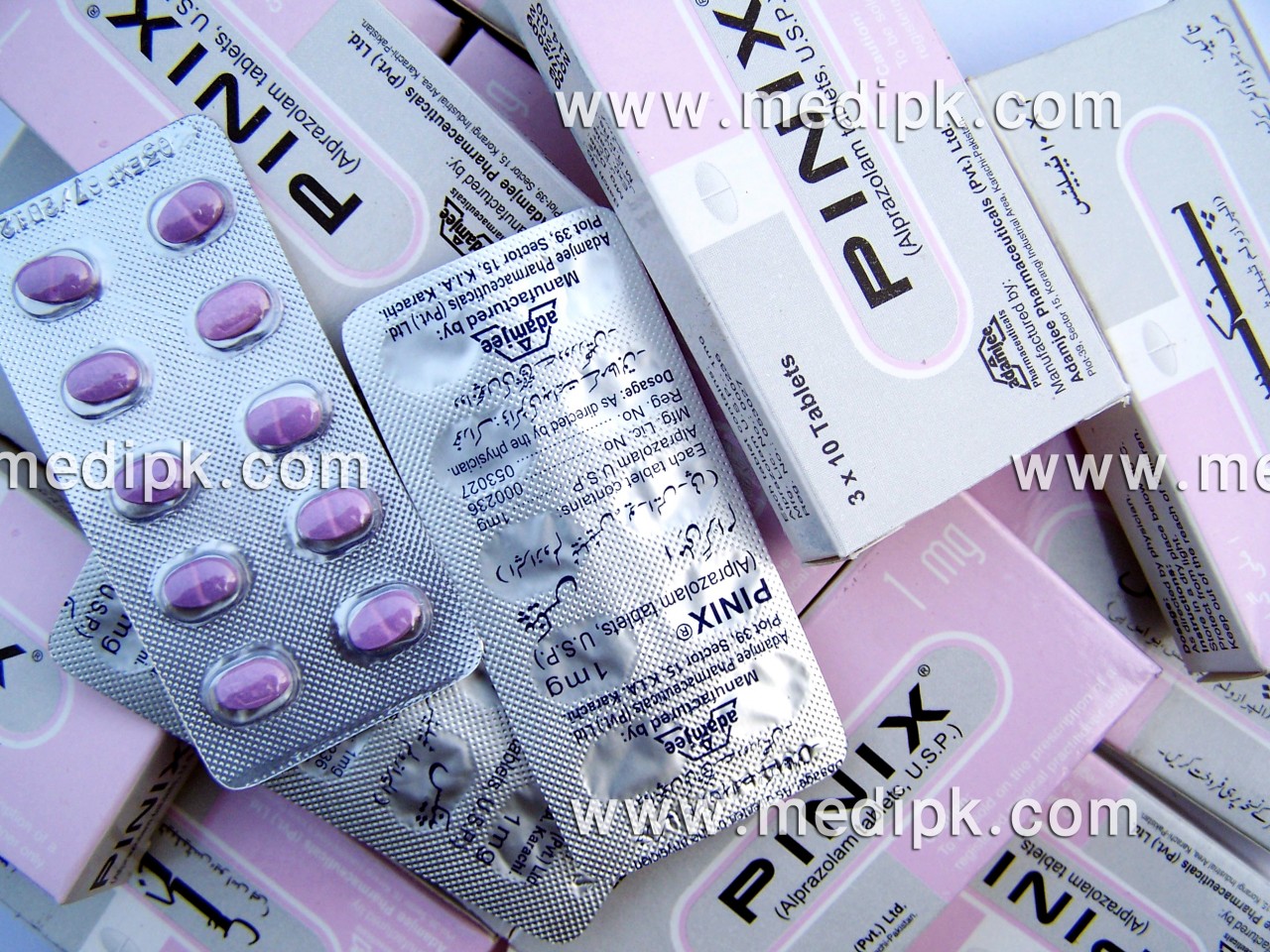 Pinix (Alprazolam) 1mg by Adam Gee 10 Tablets / Strip